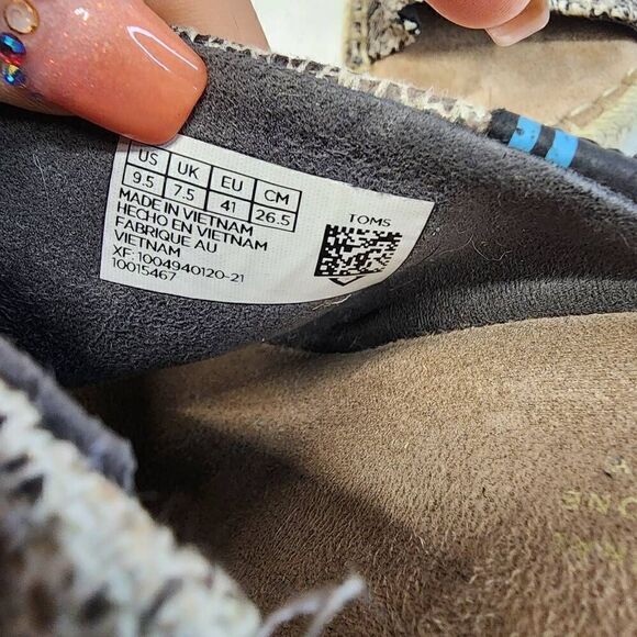 TOMS Size 9.5 Monica Mule Sandal Snake Print (a) - Picture 7 of 9